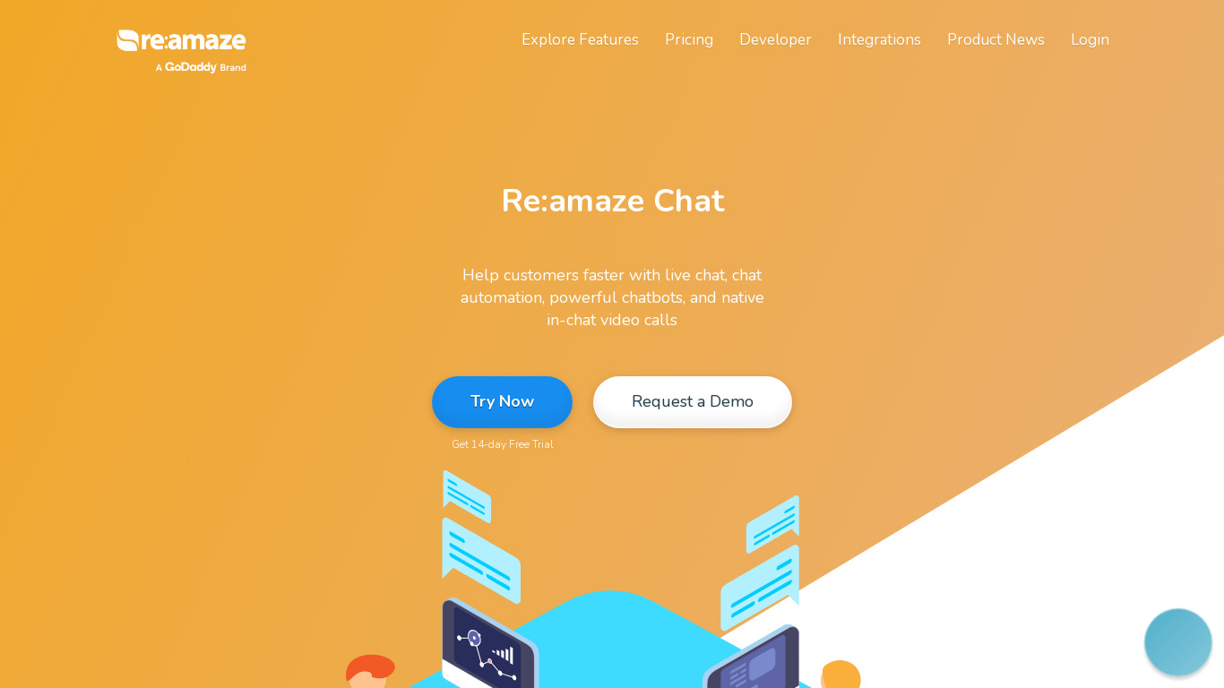 Re:amaze Chat Landing page