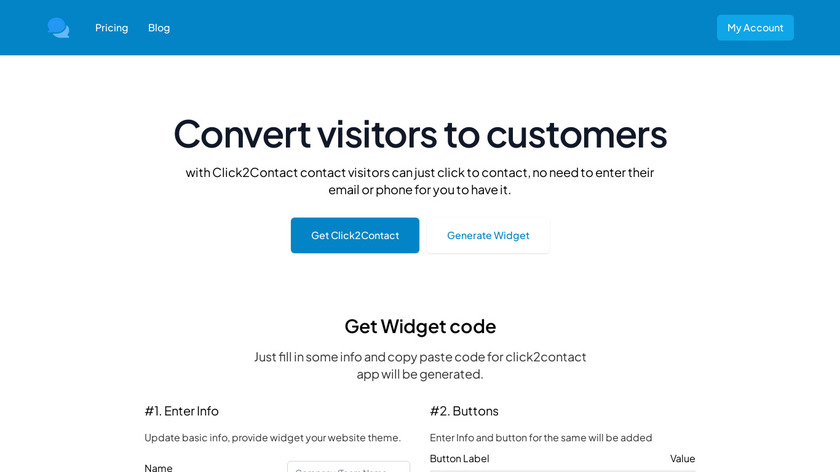 Click2Contact Landing Page