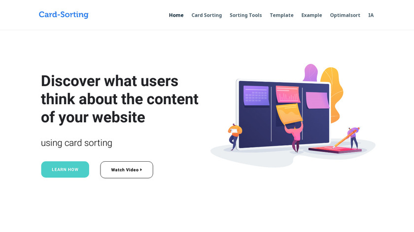 Card sorting Landing Page