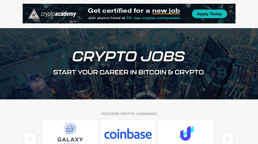 Pomp Crypto Jobs Landing Page