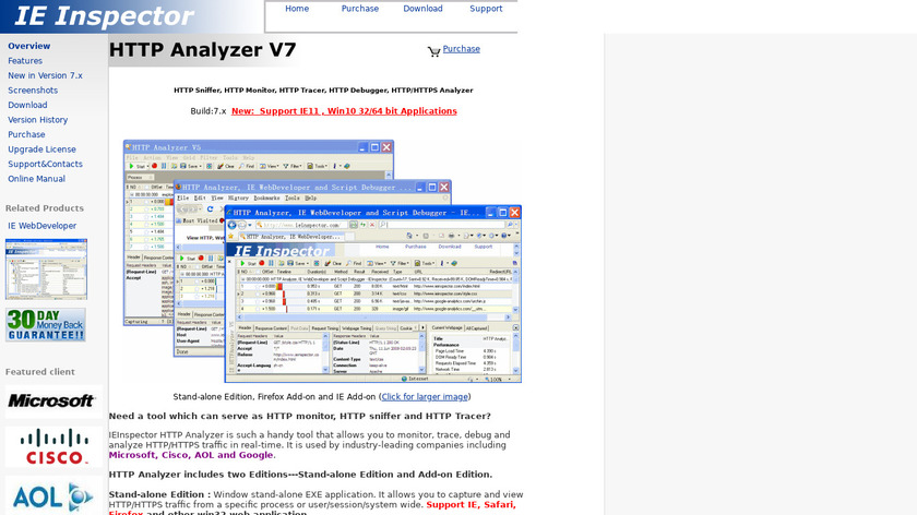 HTTP Analyzer Landing Page