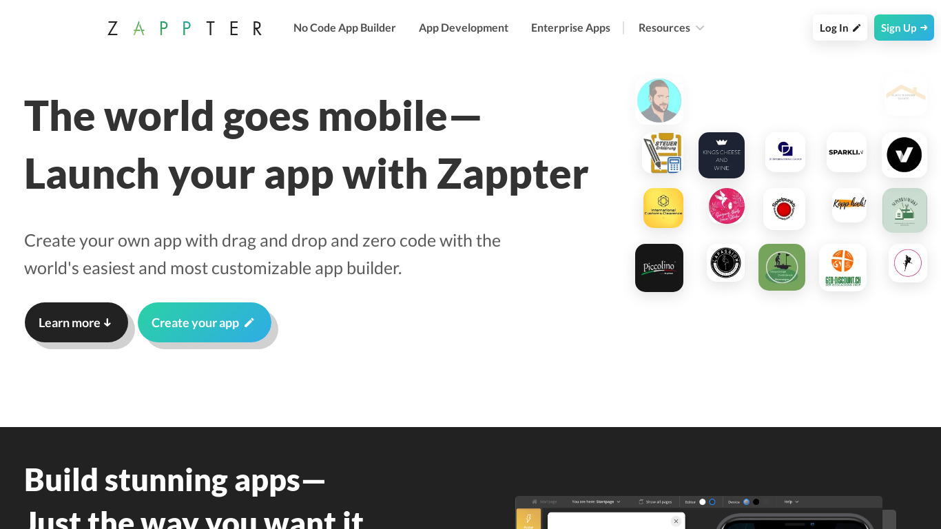 Zappter Landing page