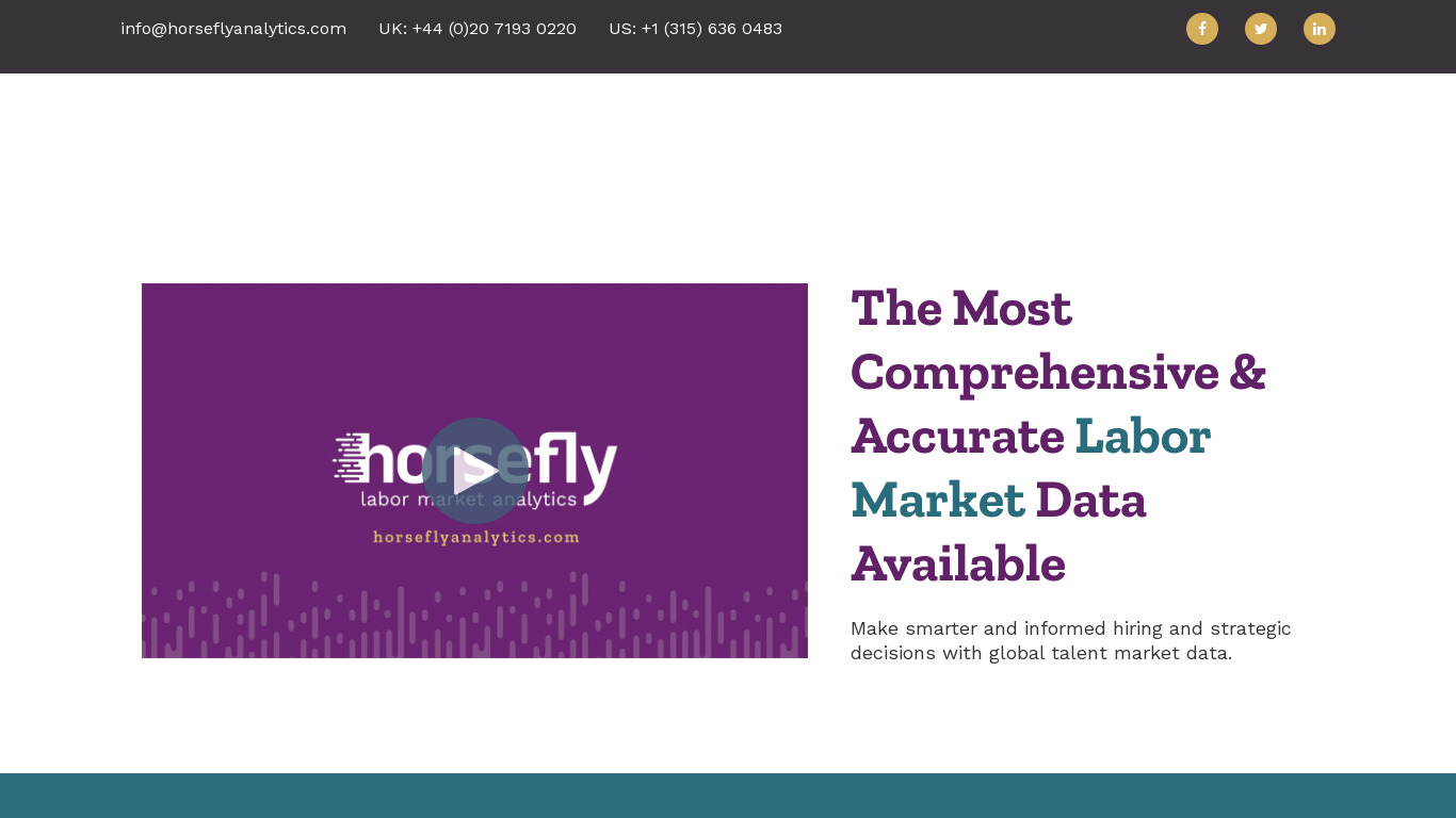 Horsefly Landing page