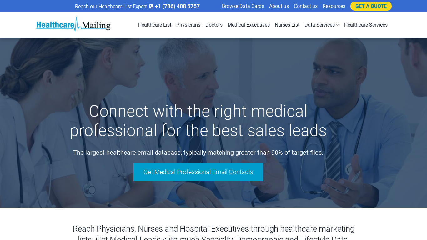 Healthcare Mailing Landing page