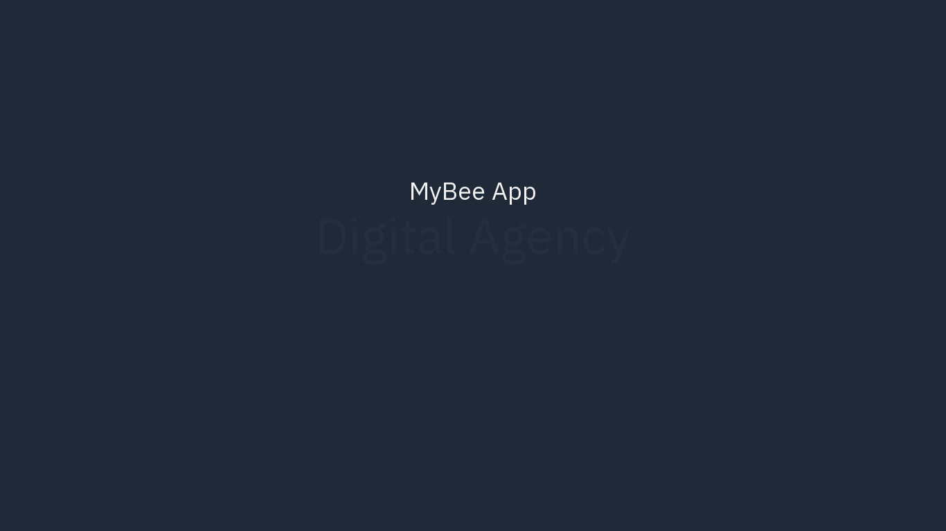 MyBee App Landing page