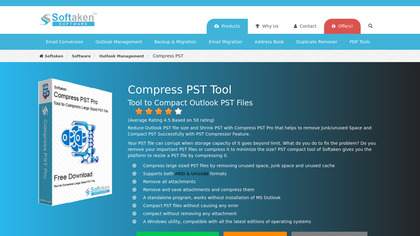 Softaken Compress PST Tool image