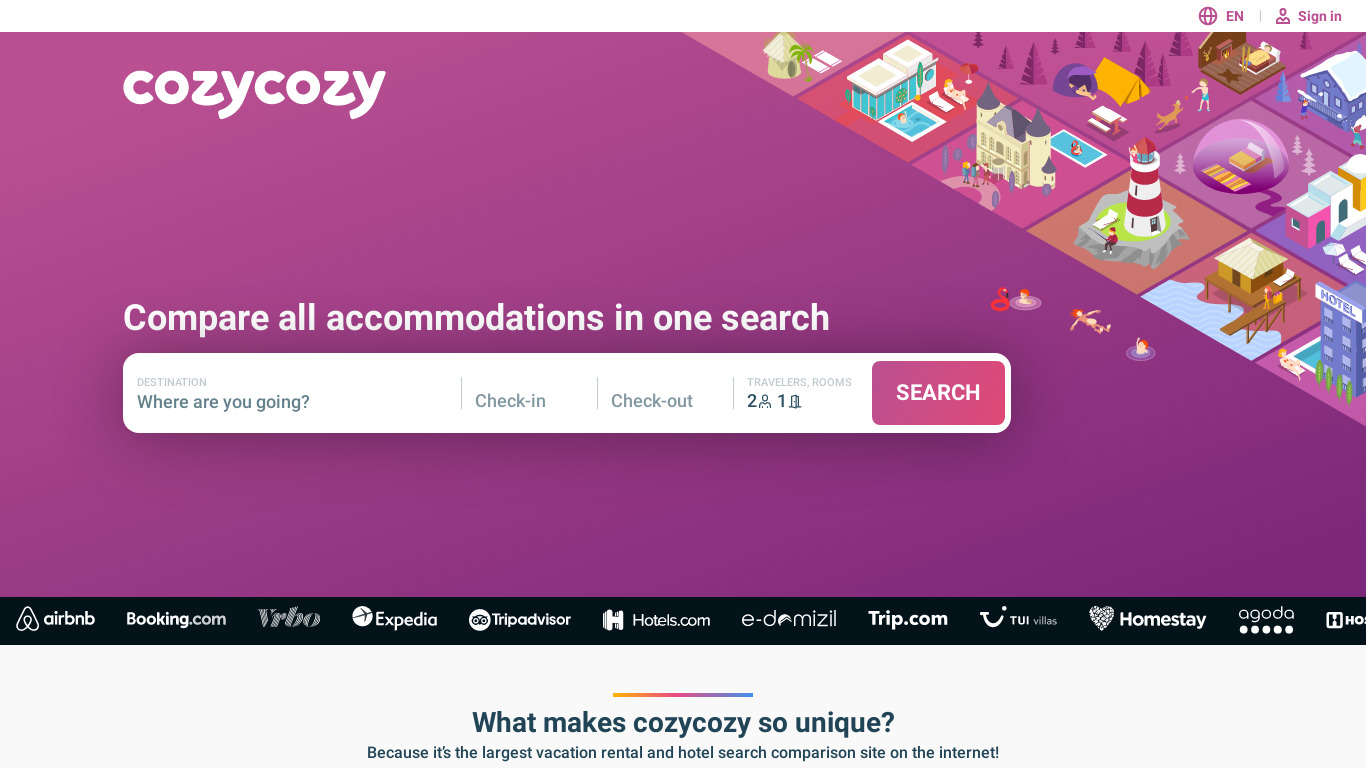 Cozycozy Landing page