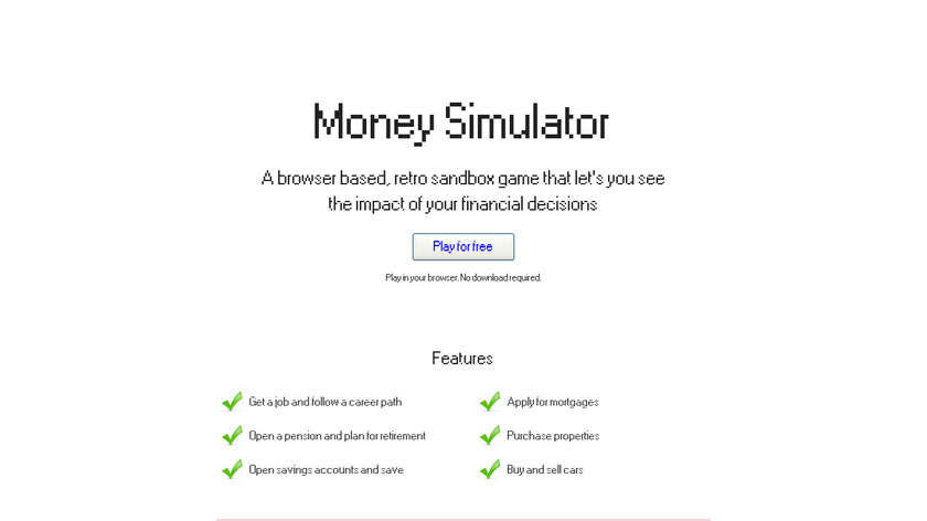 Money Simulator Landing Page