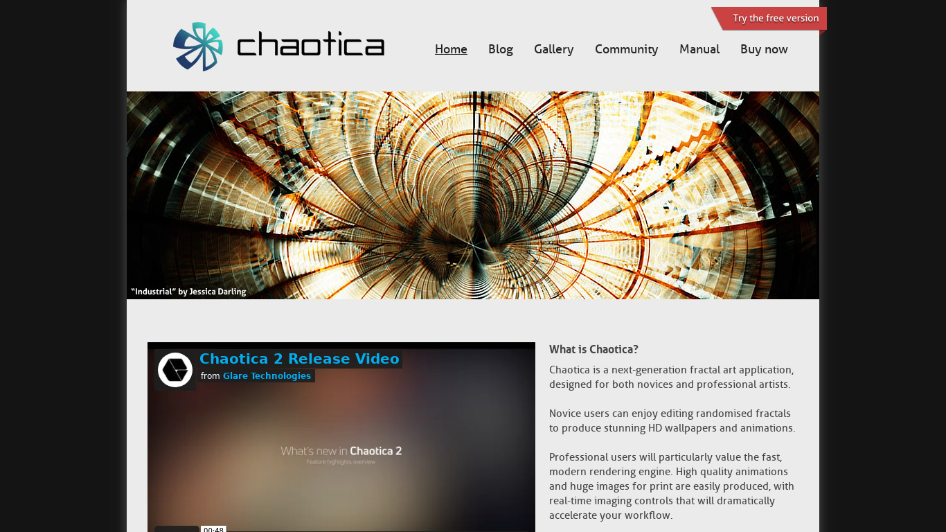 Chaotica Landing page