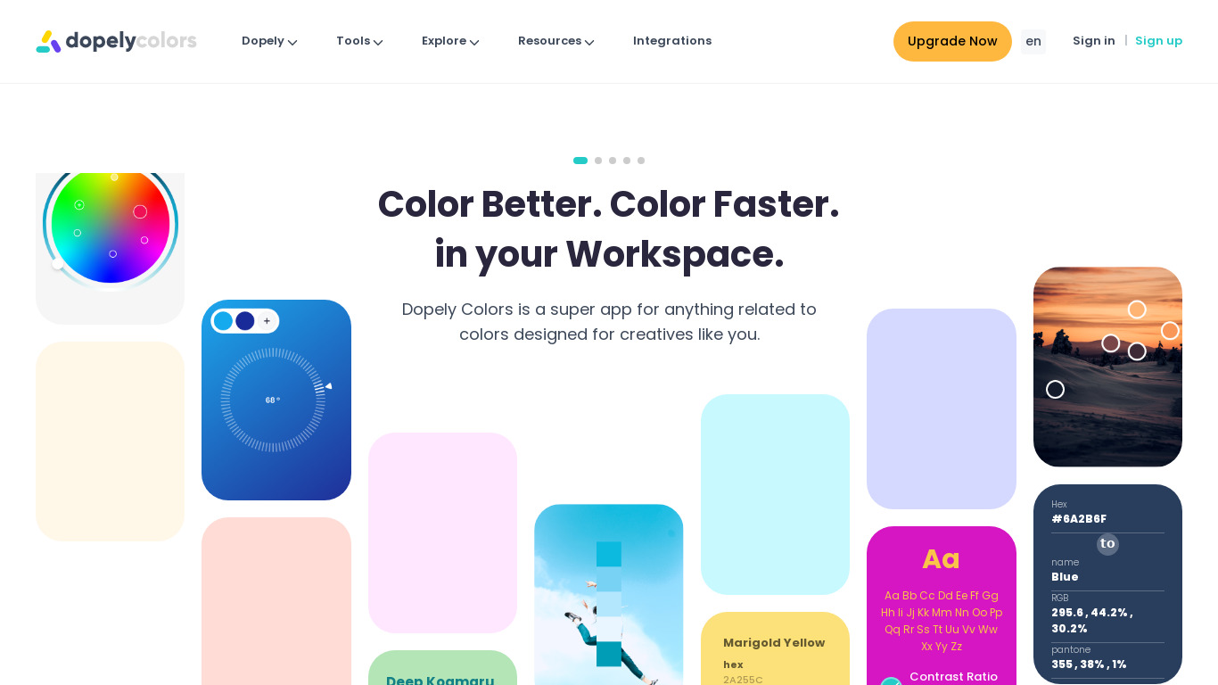 Dopely Colors Landing page