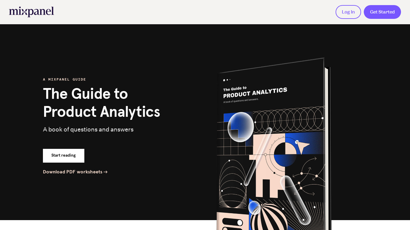 The Guide to Product Analytics Landing page