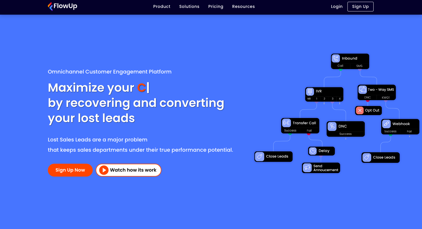 FlowUp Landing page