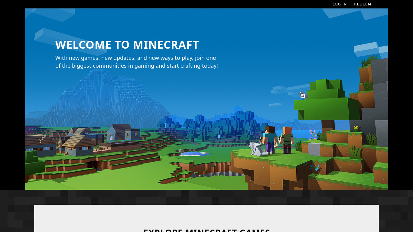 Minecraft: New Nintendo 3DS Edition Landing page