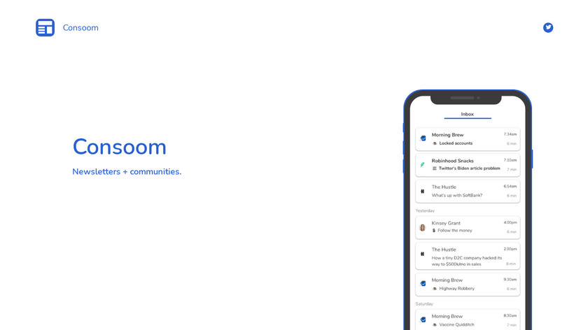 Consoom Landing Page