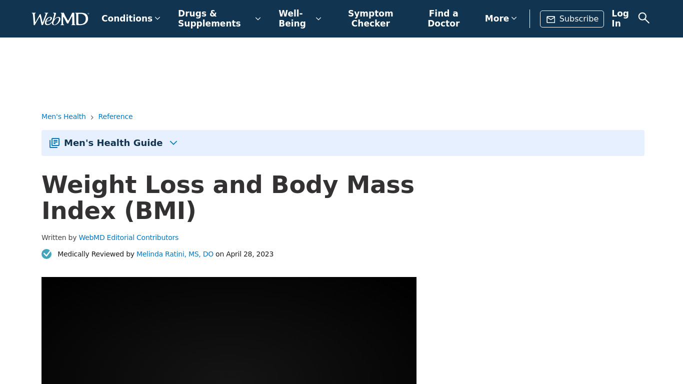 BMI Landing page