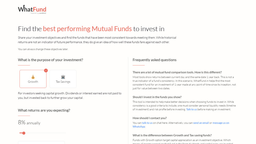 WhatFund.in Landing Page