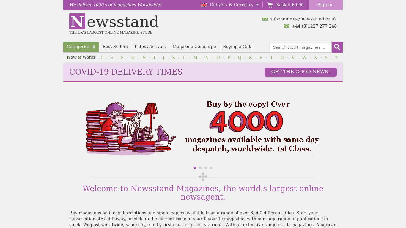 NewsStand Landing page