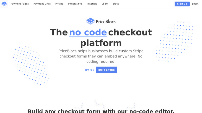 PriceBlocs Landing Page