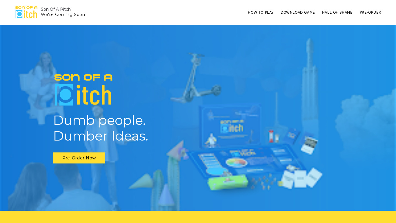 Son of a Pitch Landing page