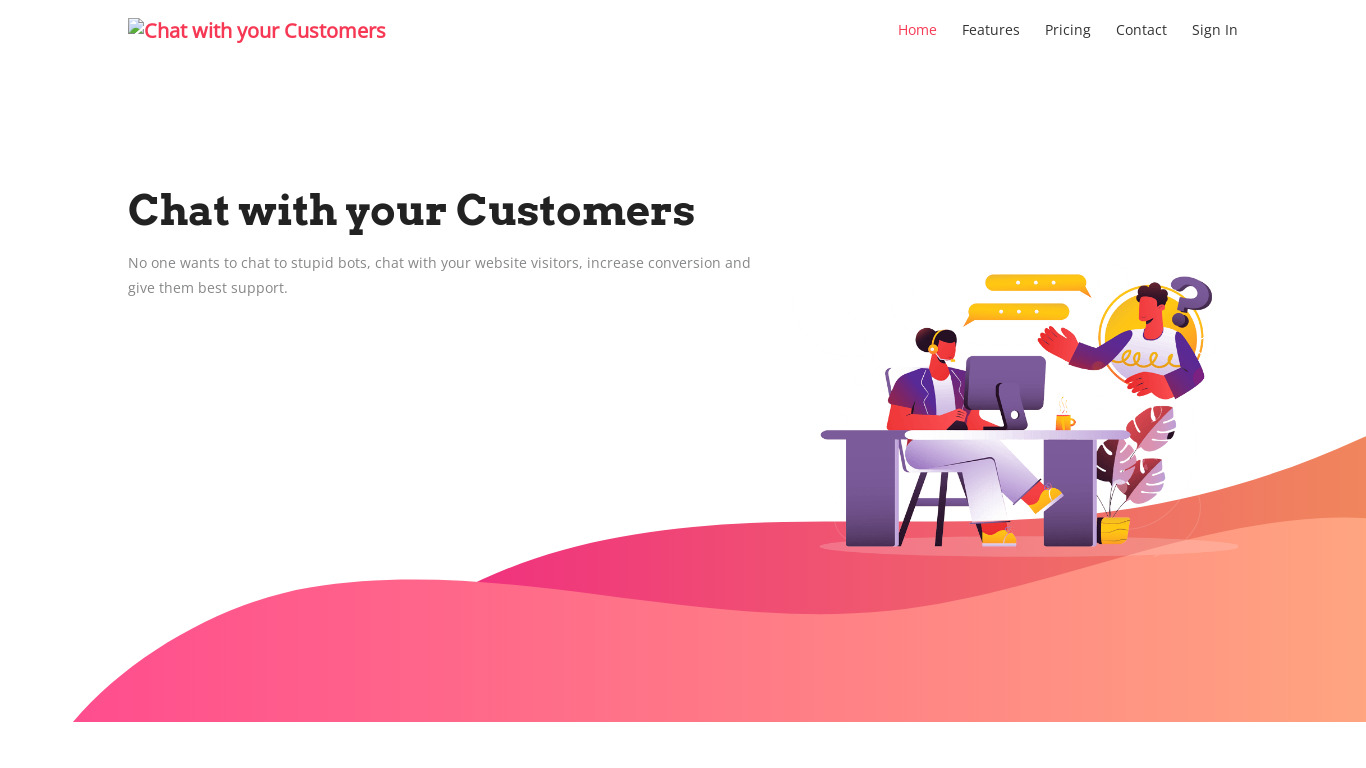 Liveo.Chat Landing page