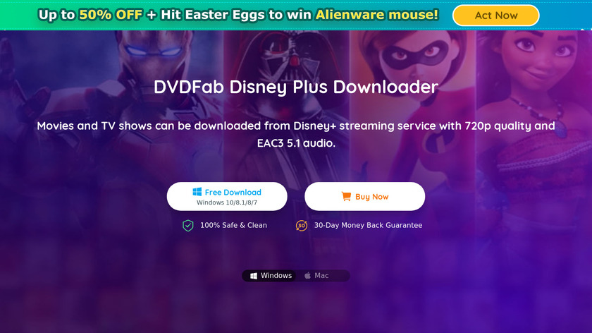 DVDFab Disney Downloader Landing Page