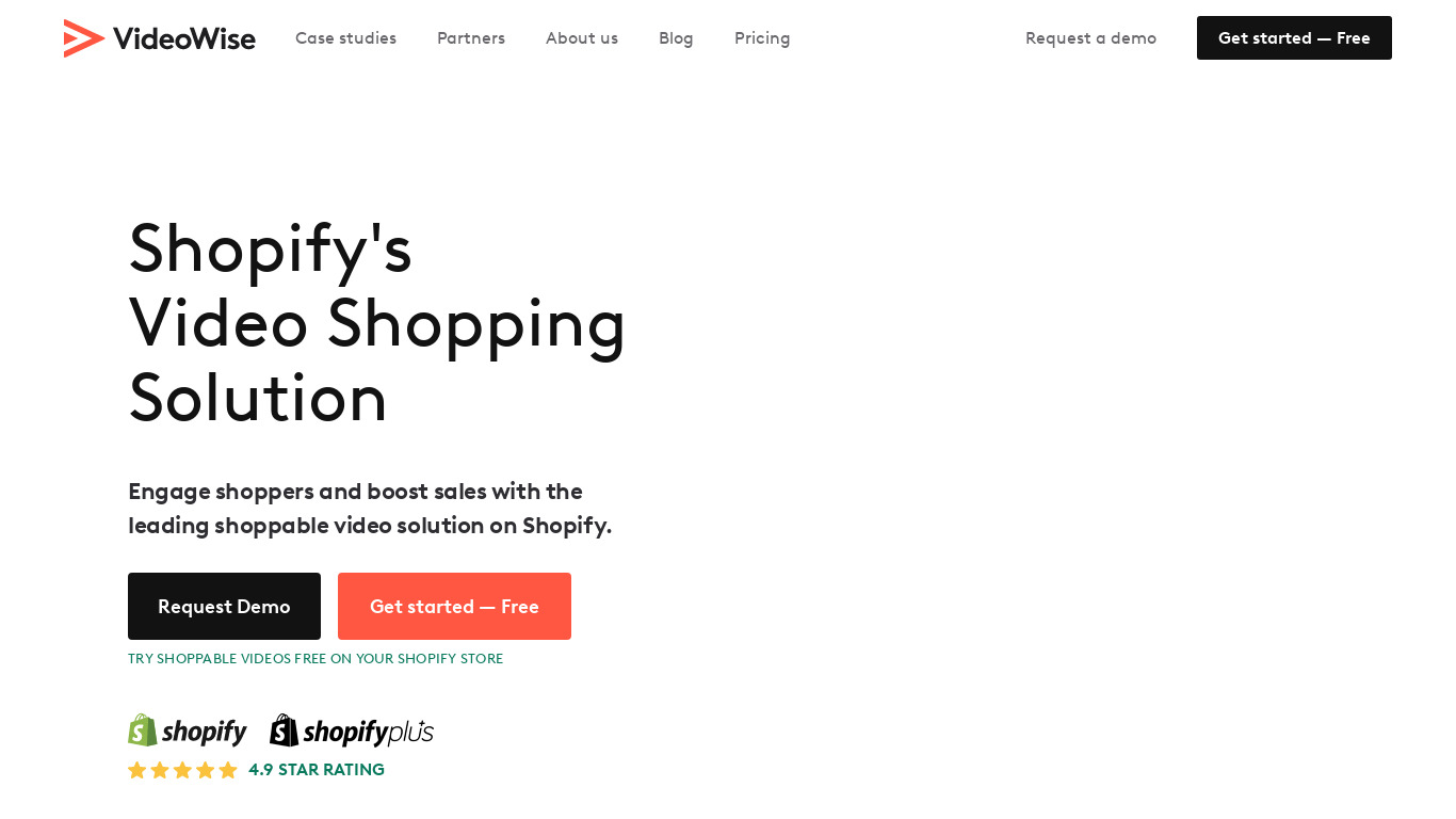 Reeview for Shopify Sellers Landing page