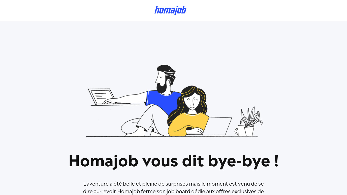 Homajob Landing page