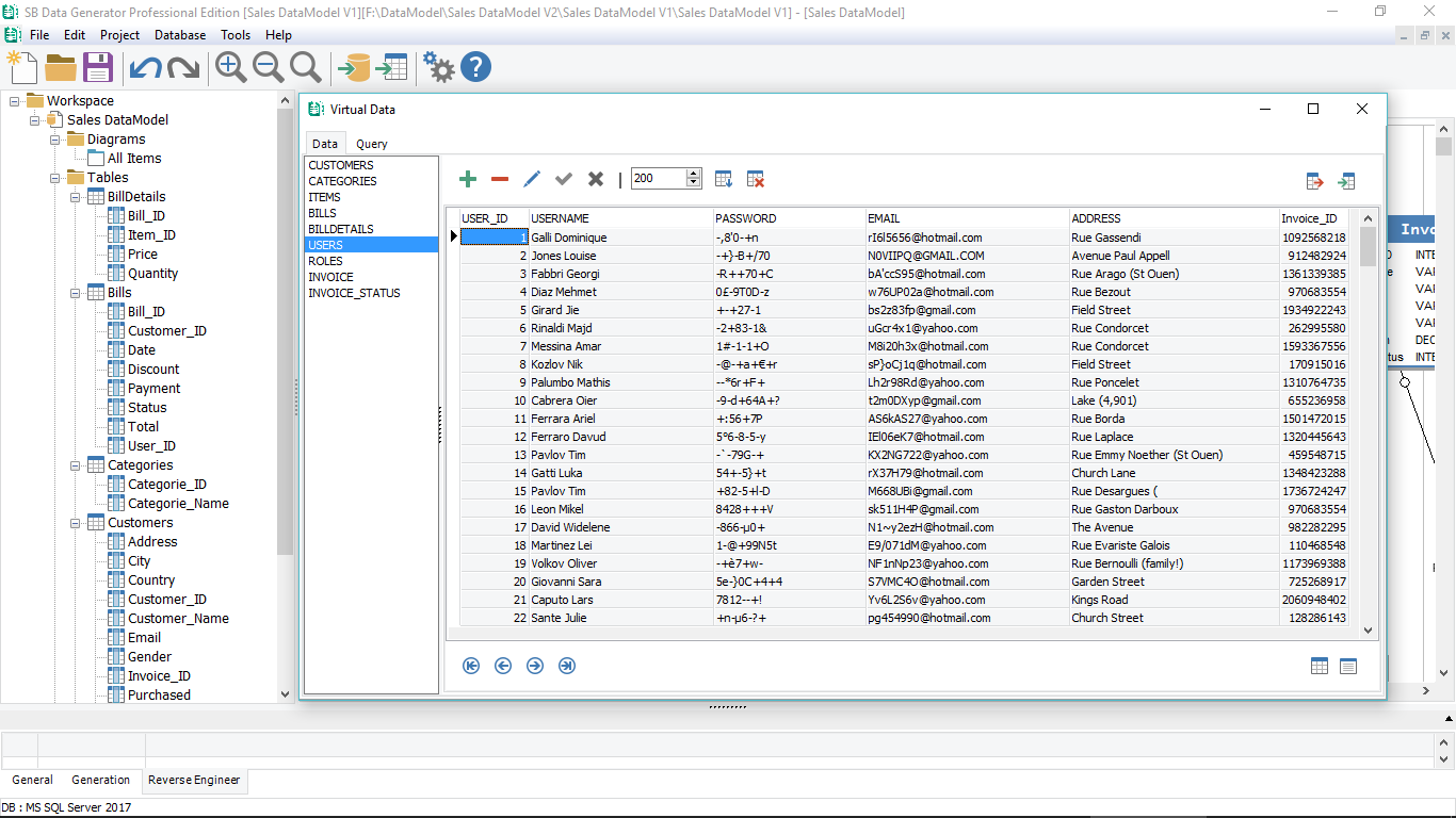 Softbuilder SB Data Generator Landing page