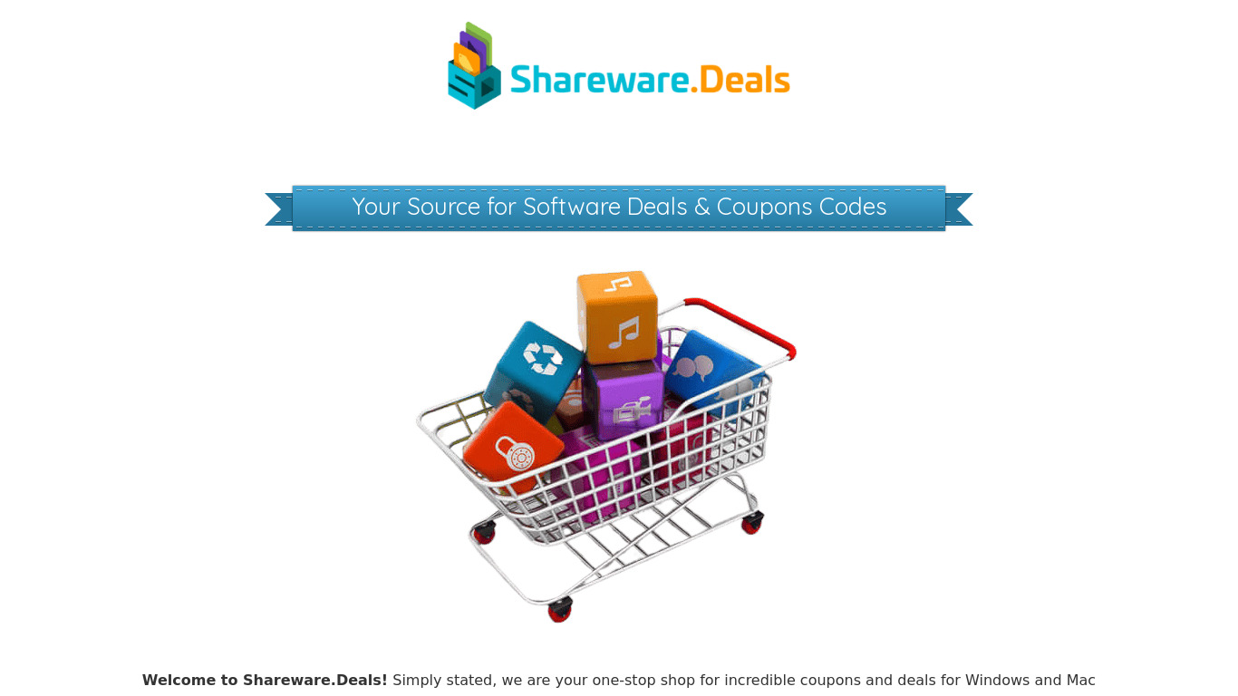 Shareware.Deals Landing page