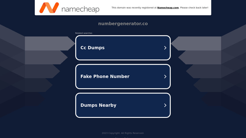 NumberGenerator.co Landing Page