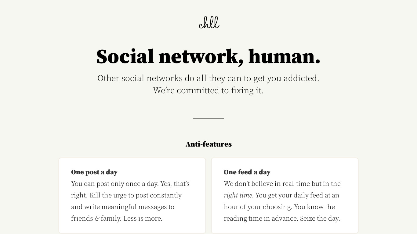 chll Landing page