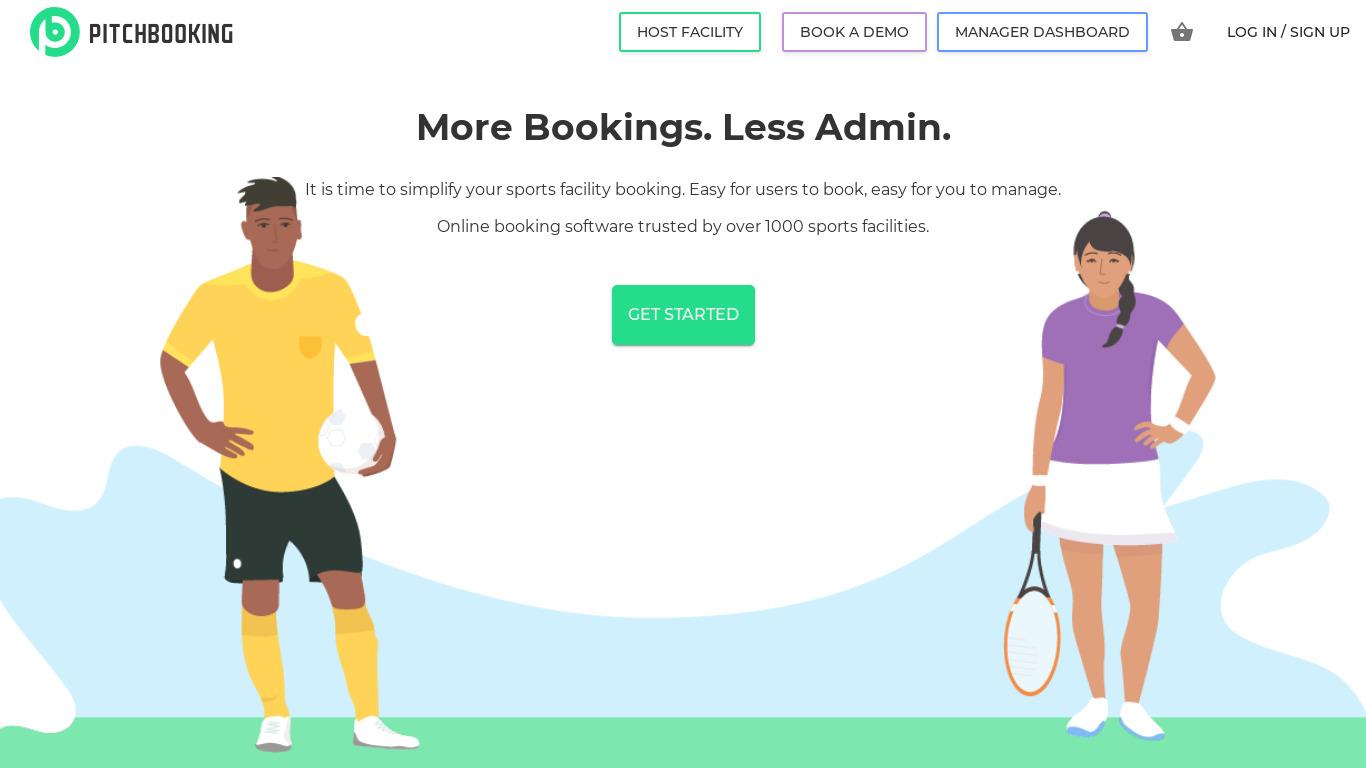 Pitchbooking Landing page