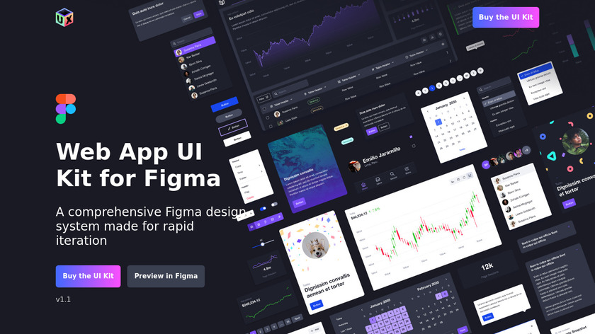 Web App Design System Kit Landing Page
