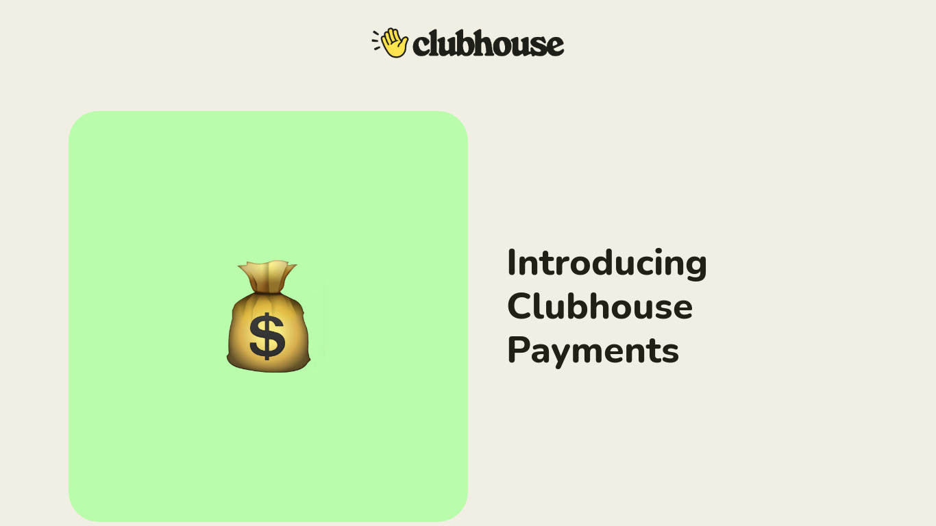 Clubhouse Payments Landing page