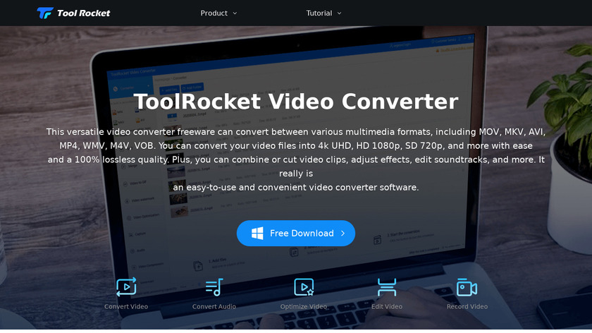 ToolRocket Video Converter Landing Page
