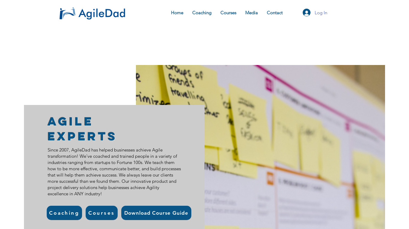 AgileDad Landing page