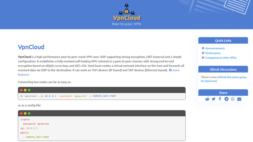 VpnCloud Landing Page