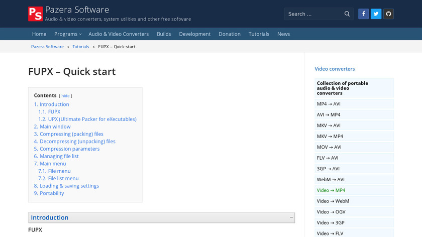 FUPX Landing Page