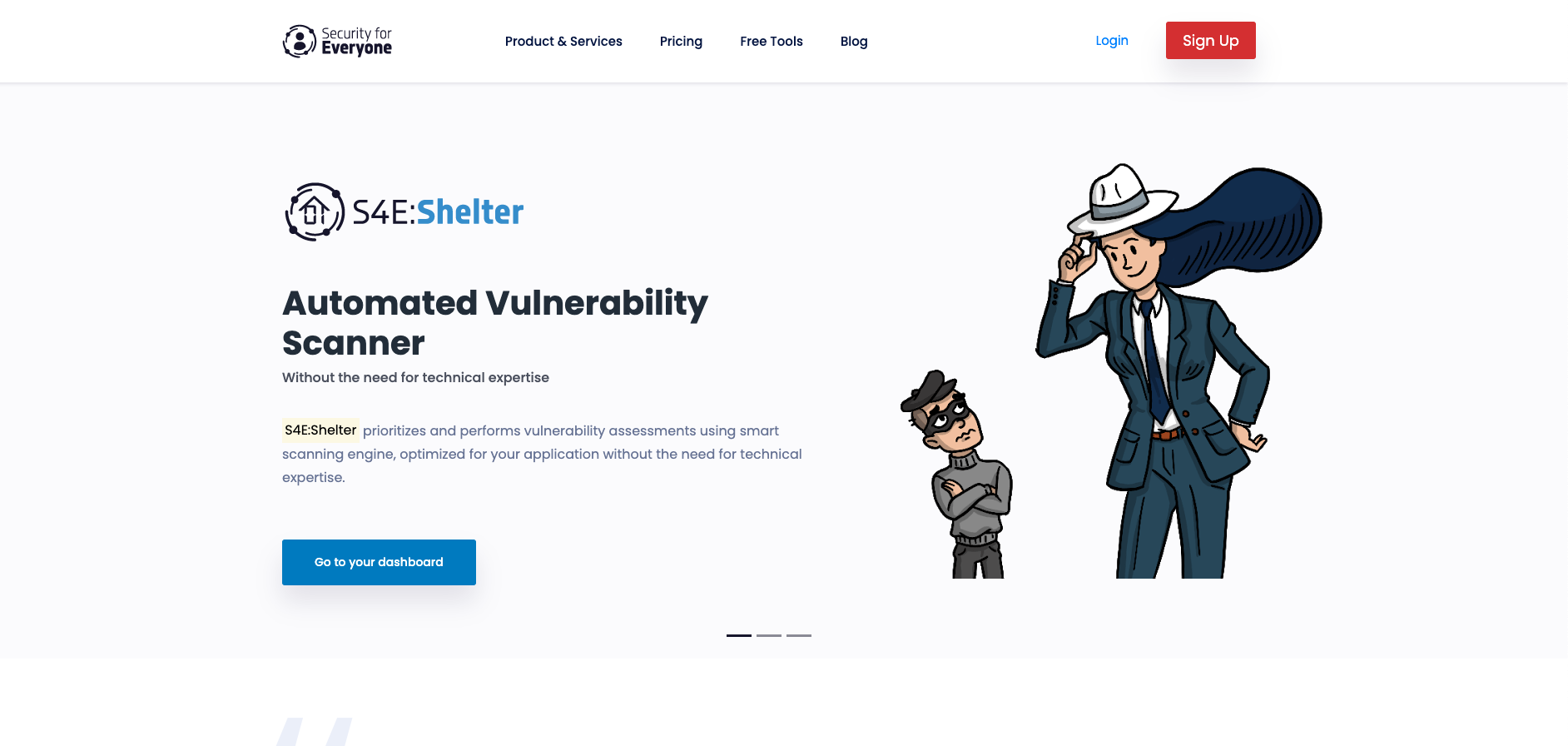 Security For Everyone Landing page