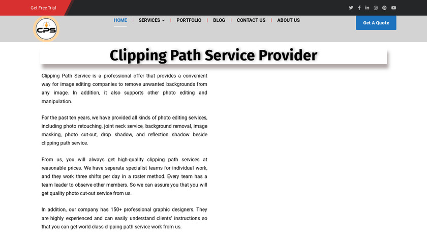 Clipping Path Service US Landing Page