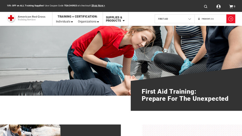 First Aid American Red Cross Landing Page