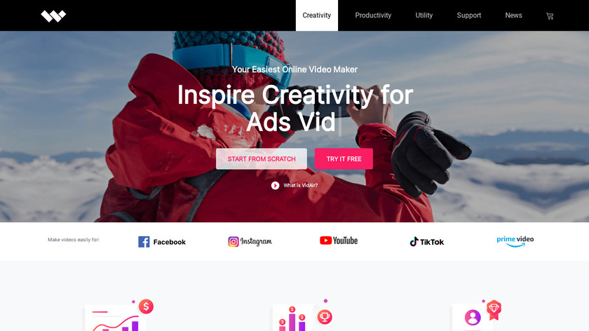 Wondershare VidAir Landing Page