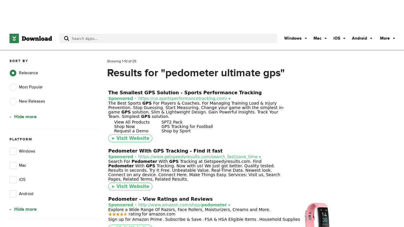 Pedometer Ultimate GPS + Landing page