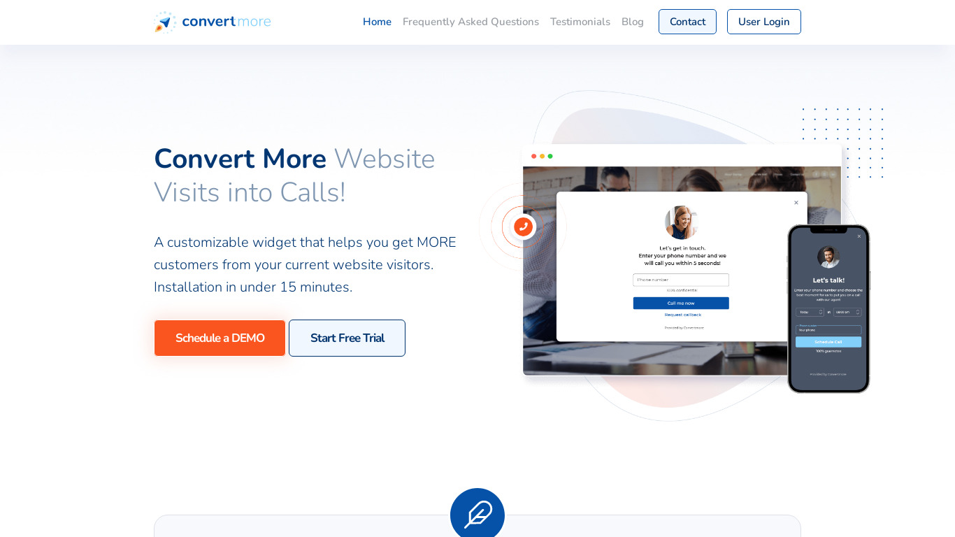 ConvertMore Landing page