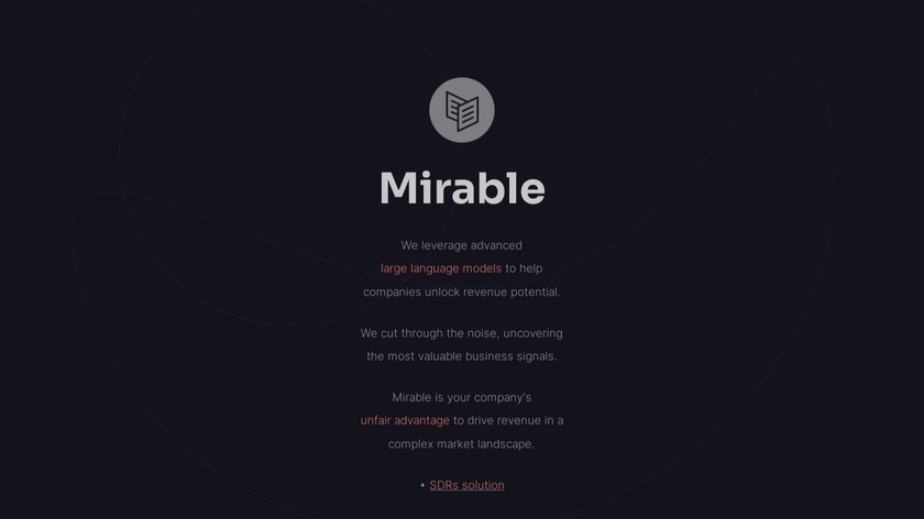 Mirable Landing Page
