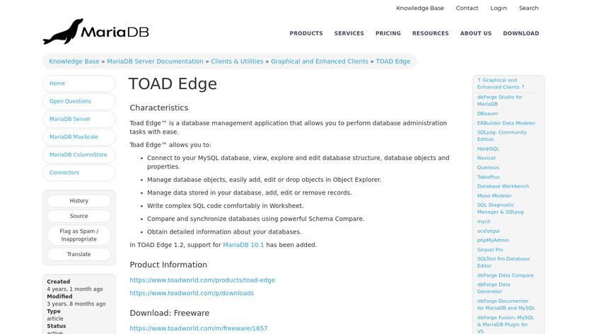 Toad Edge Landing Page
