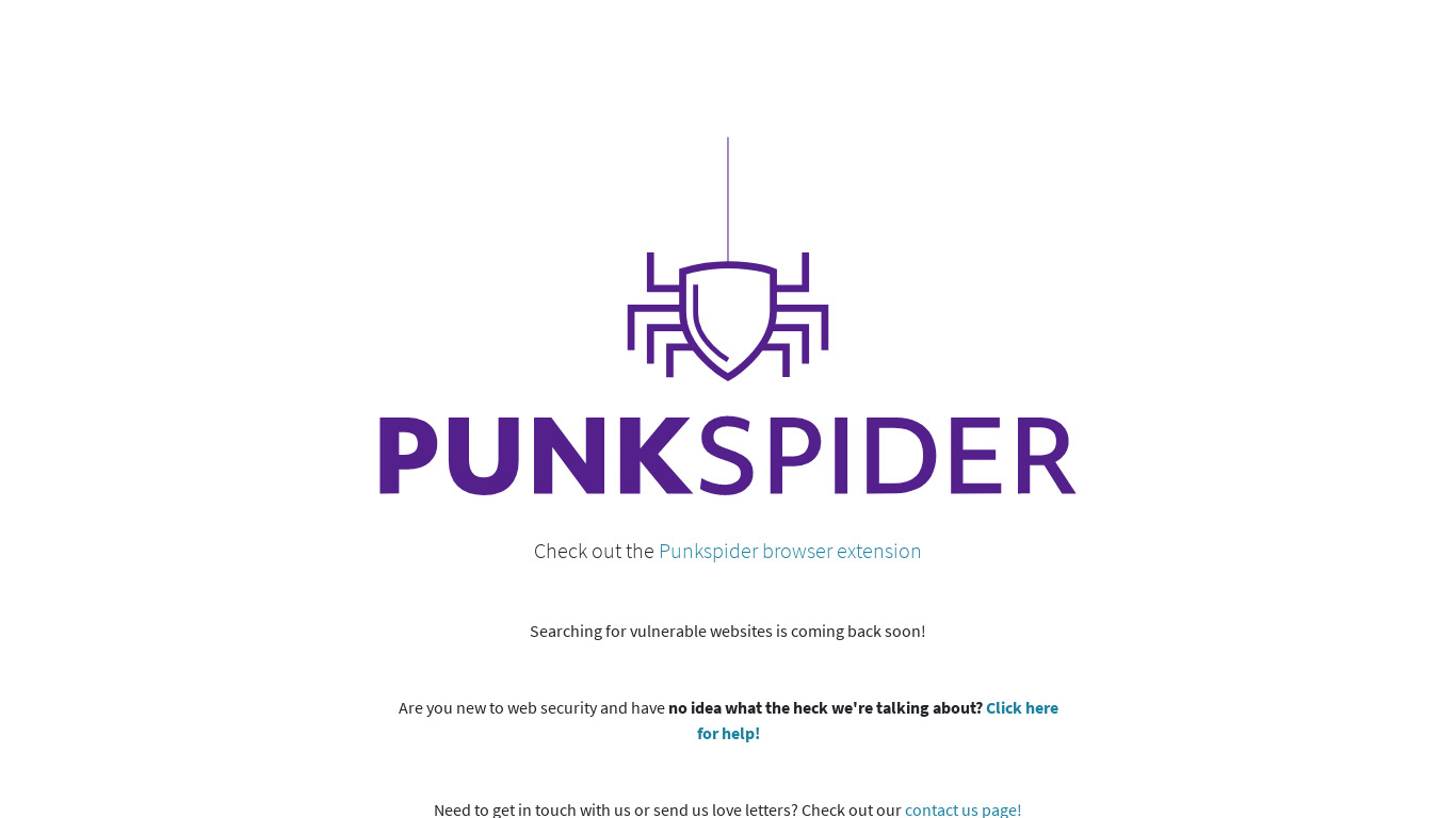 PunkSPIDER Landing page
