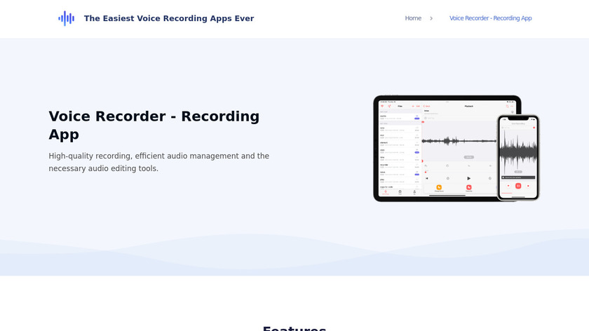 Linfei Voice Recorder Landing Page