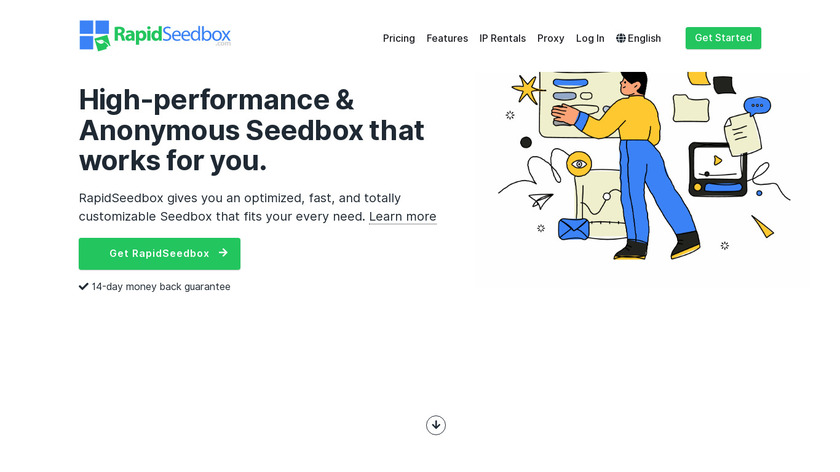 RapidSeedbox Landing Page
