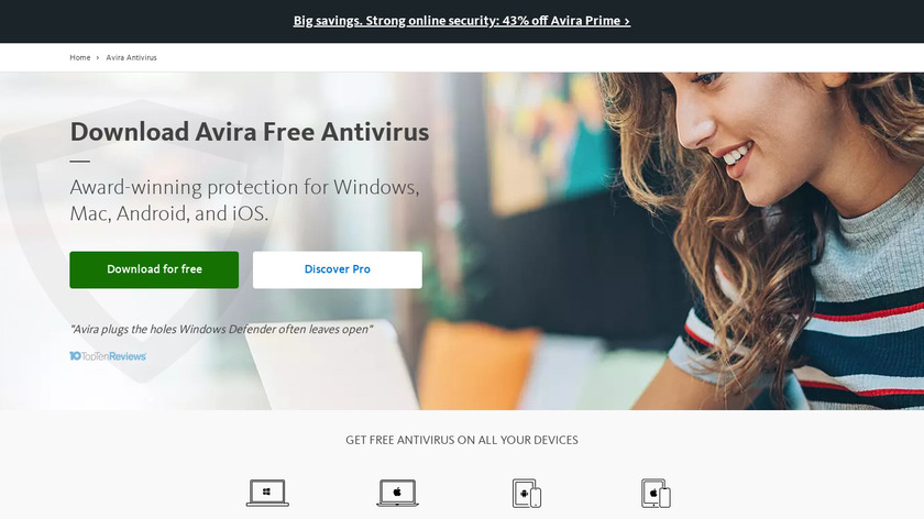 Avira QR Scanner Landing Page